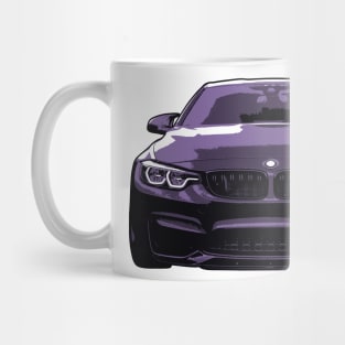 Purple BMW M4 Illustration Mug